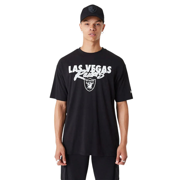 New Era Las Vegas Raiders NFL Script Black Oversized Póló - Sportmania.hu