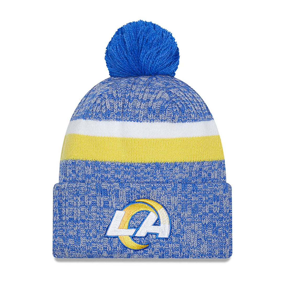 New Era Los Angeles Rams NFL Sideline 2023 Blue Bobble Knit kötött sapka - Sportmania.hu