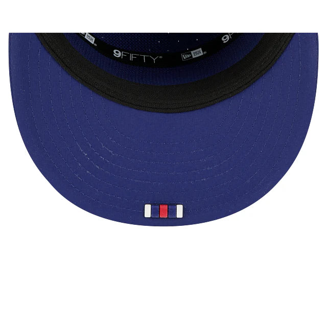 New Era Men's Blue NFL 2025 Sideline Split Panel 9FIFTY Snapback - baseball sapka