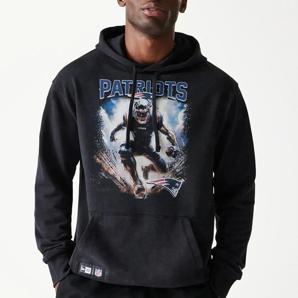 New Era New England Patriots NFL Games Premium Apparel Black Oversized pulóver