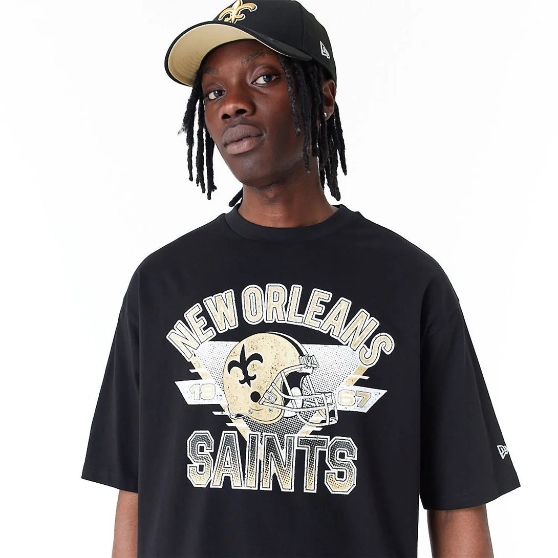 New Era New Orleans Saints NFL Black Oversized Póló - Sportmania.hu