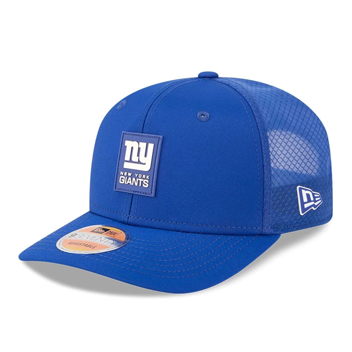 New Era New York Giants NFL Sideline 2025 Dark Blue 9SEVENTY Trucker Stretch Snap - baseball sapka