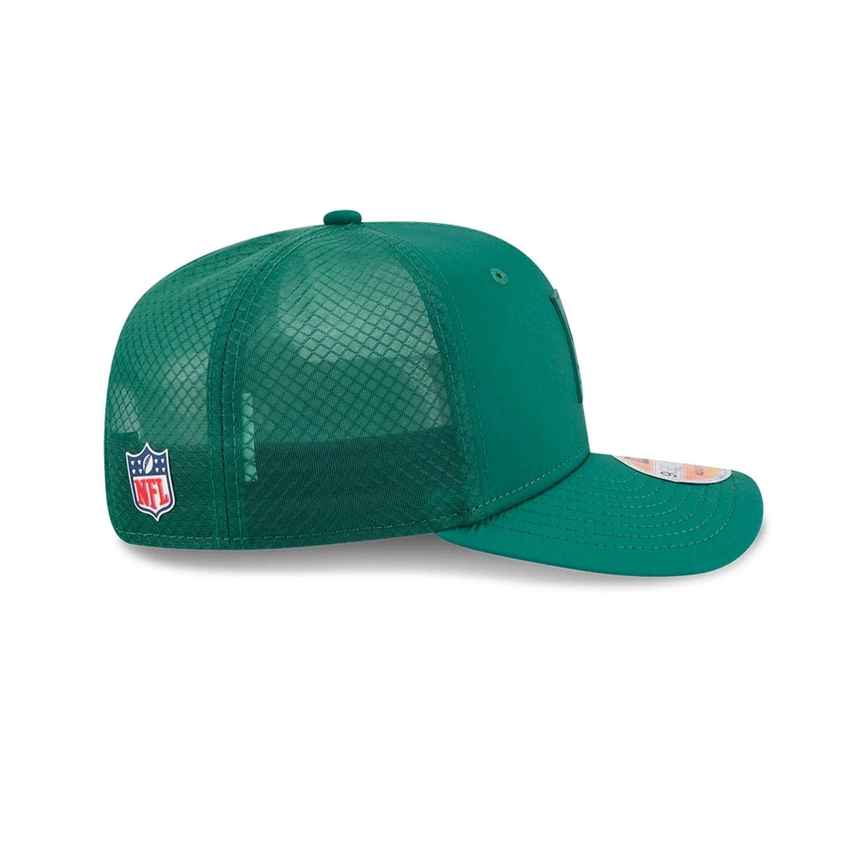 New Era New York Jets NFL Sideline 2025 Green 9SEVENTY Trucker Stretch Snap - baseball sapka