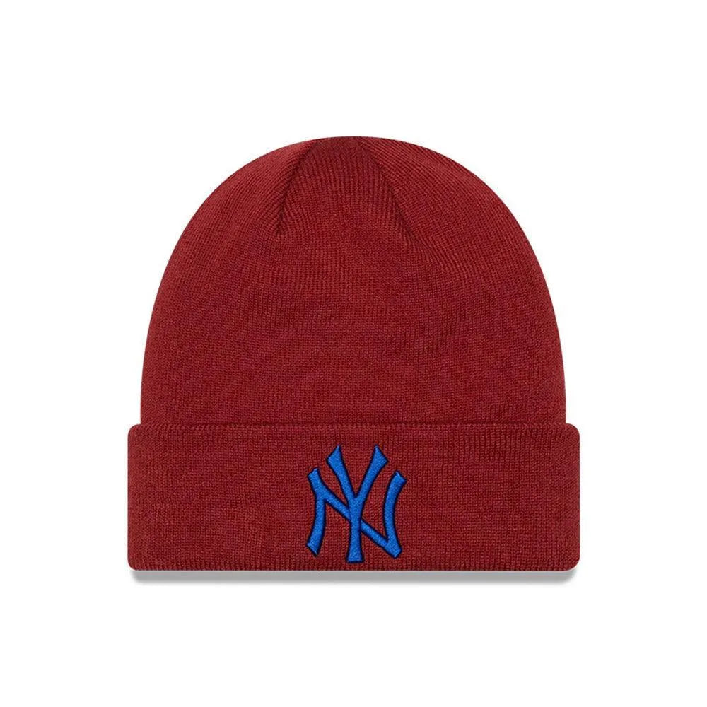 New Era New York Yankees Essential Cuff bordó kötött sapka