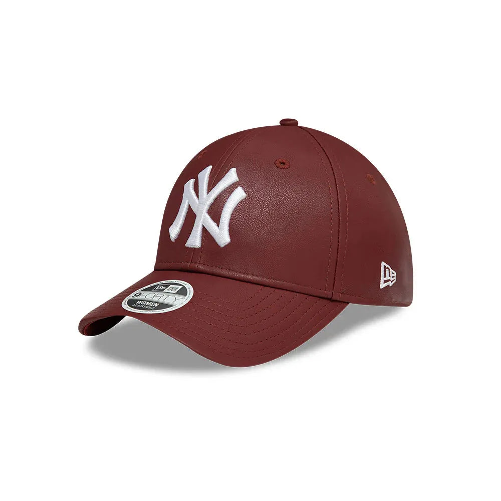 New Era New York Yankees MLB Faux Leather Crinkled 9FORTY műbőr baseball sapka, női