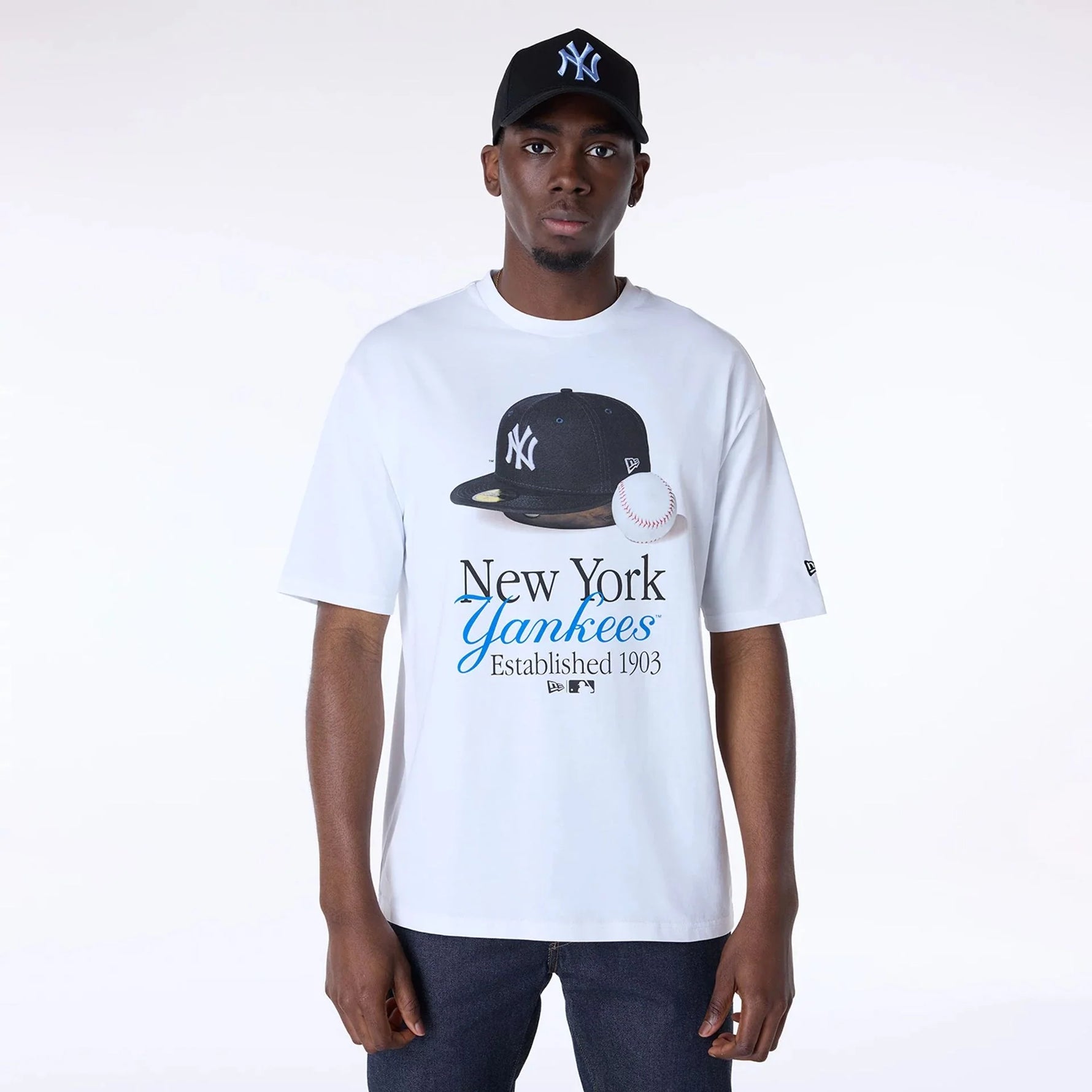 New Era New York Yankees MLB Script White Póló - Sportmania.hu