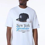 New Era New York Yankees MLB Script White Póló