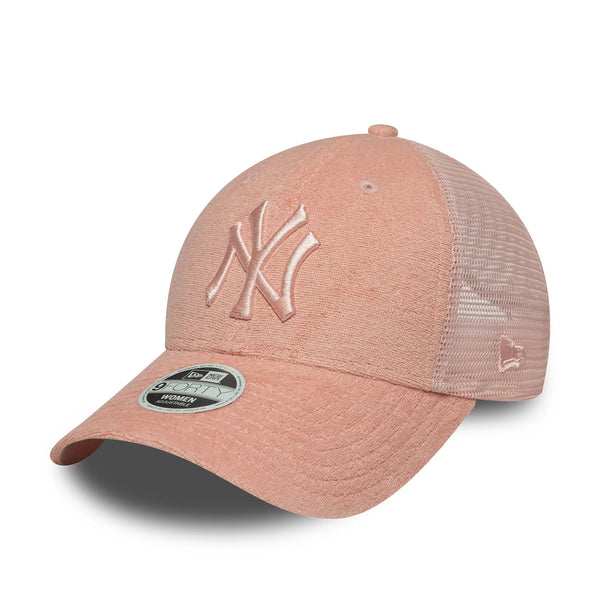 New Era New York Yankees Womens Fabric Pastel Pink 9FORTY Trucker sapka