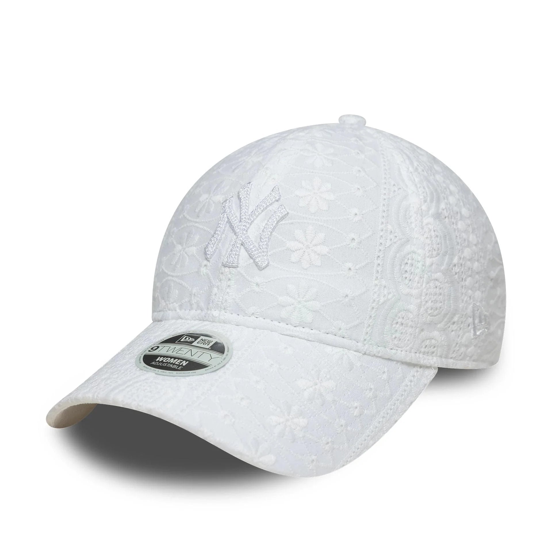 New Era New York Yankees Womens MLB Broderie White 9TWENTY baseball sapka
