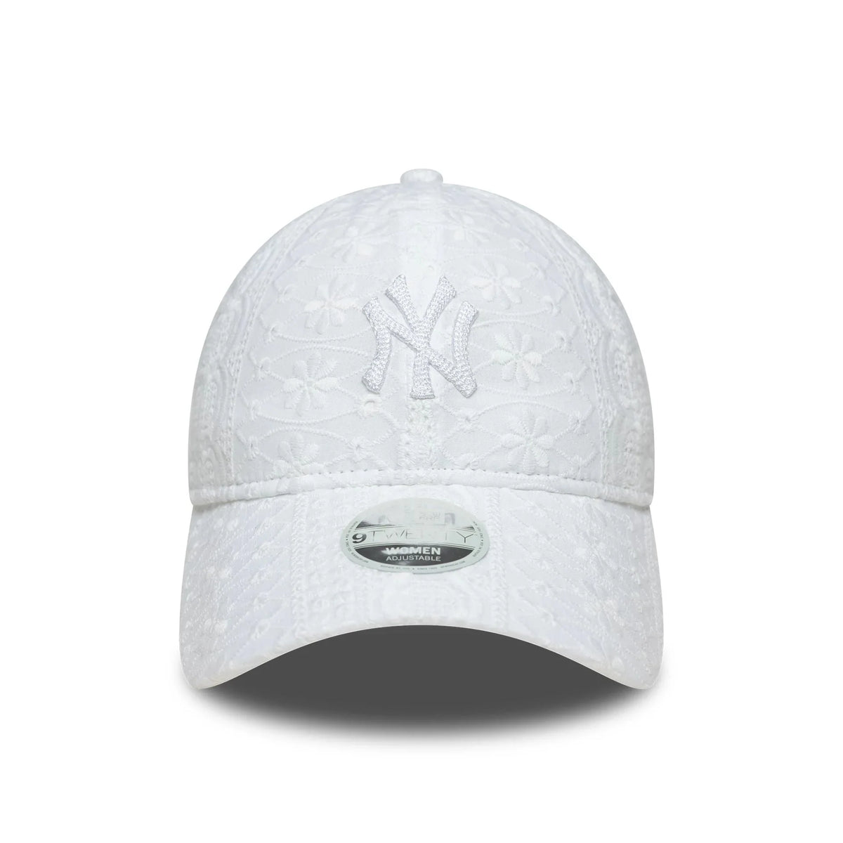 New Era New York Yankees Womens MLB Broderie White 9TWENTY baseball sapka