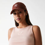 New Era New York Yankees Womens MLB Rib Pastel Pink Rib Tank Top