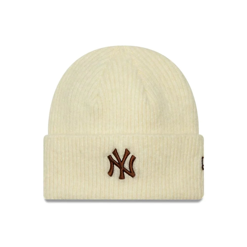 New Era New York Yankees Womens MLB Wide Cream Cuff Knit Beanie női kötött sapka
