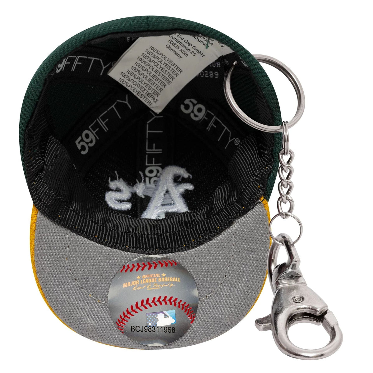 New Era Oakland Athletics MLB Mini Cap Dark Green kulcstartó