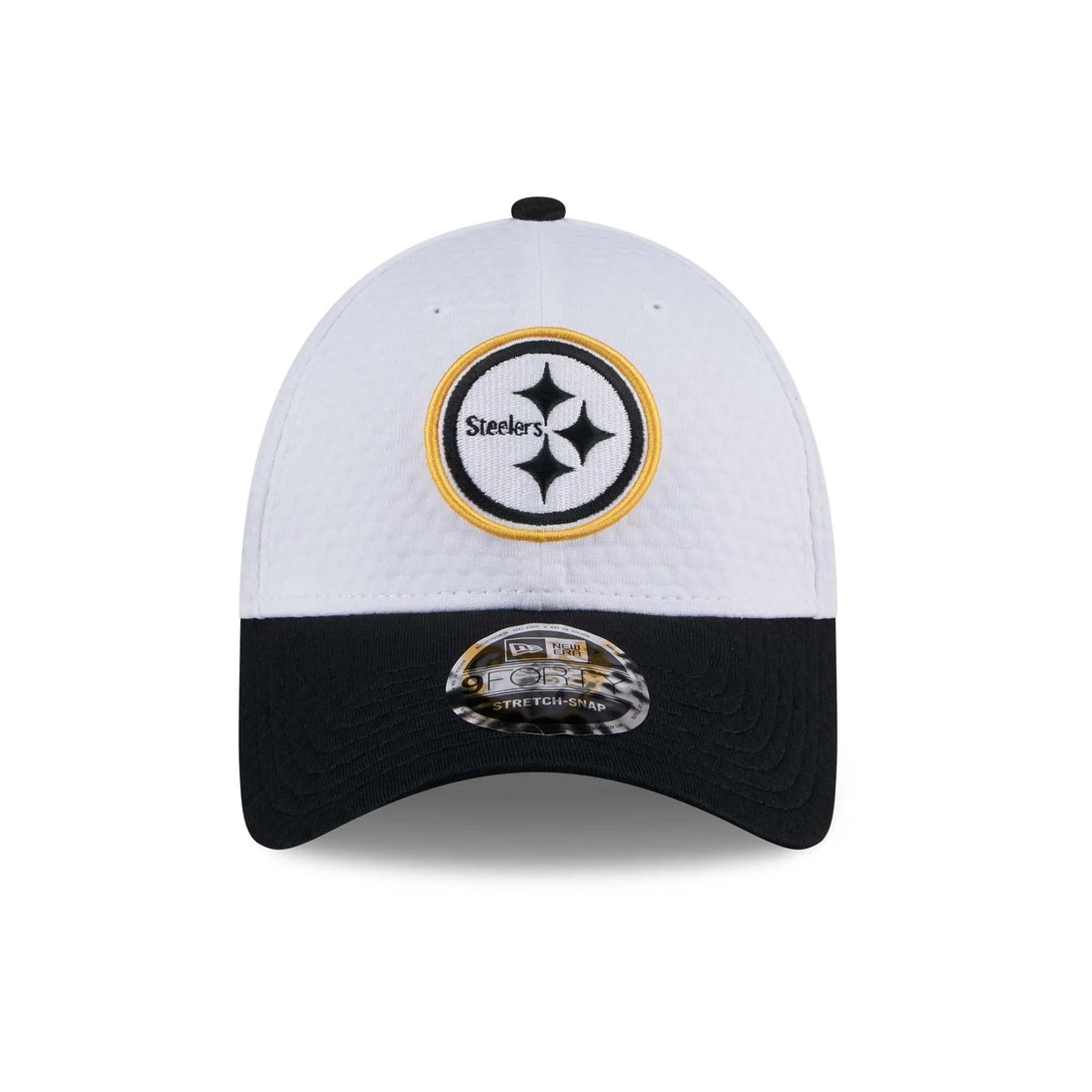 New Era Pittsburg Steelers Training 2024 White 9FORTY Stretch Snap sapka Baseball sapka - Sportmania.hu