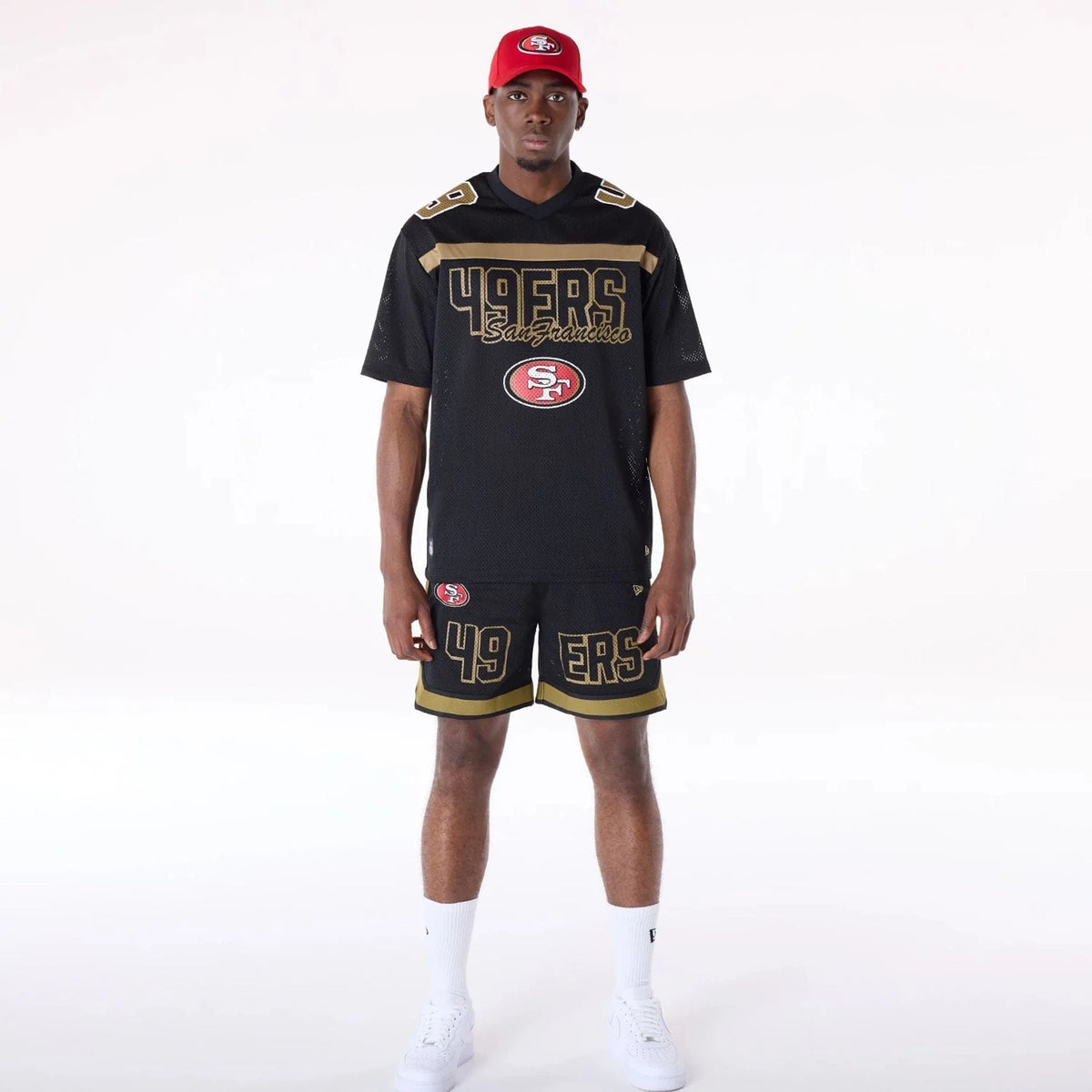New Era San Francisco 49ers NFL Mesh Black Short