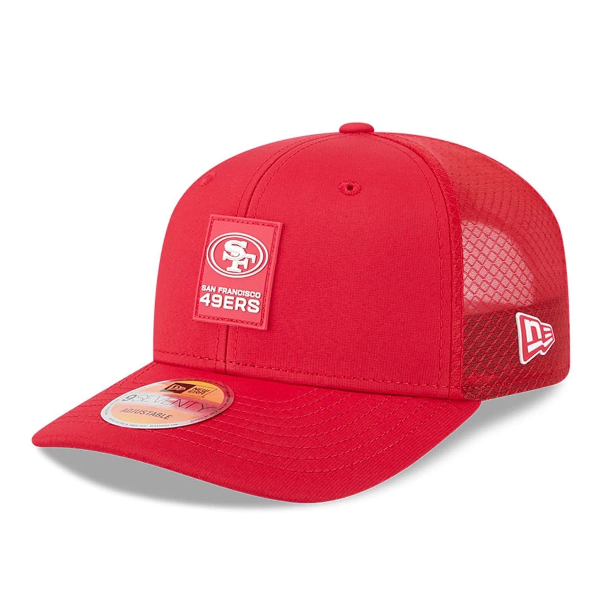 New Era San Francisco 49ers NFL Sideline 2025 Red 9SEVENTY Trucker Stretch Snap - baseball sapka