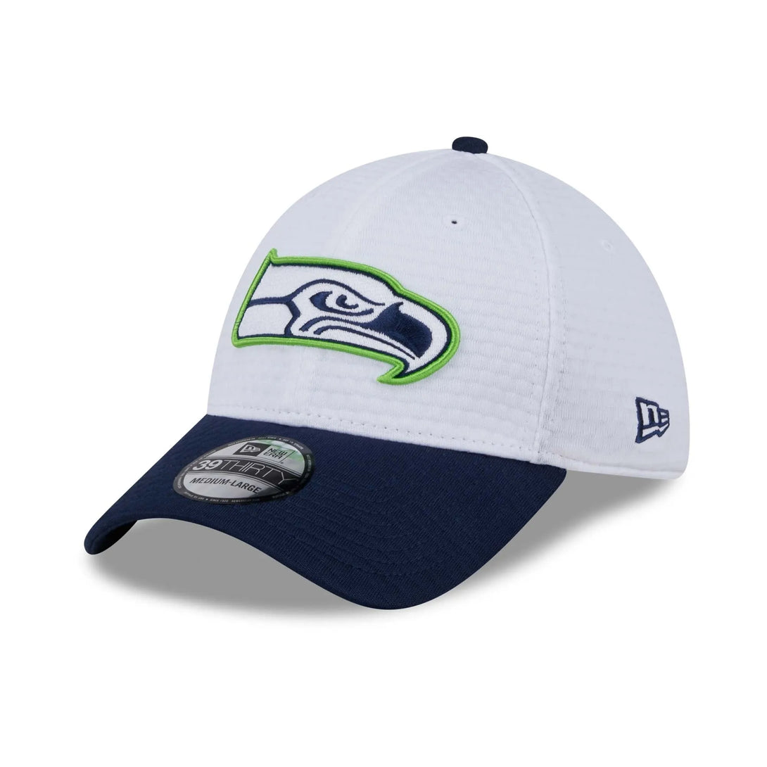 New Era Seattle Seahawks Training 2024 White 9FORTY Stretch Snap sapka Baseball sapka - Sportmania.hu