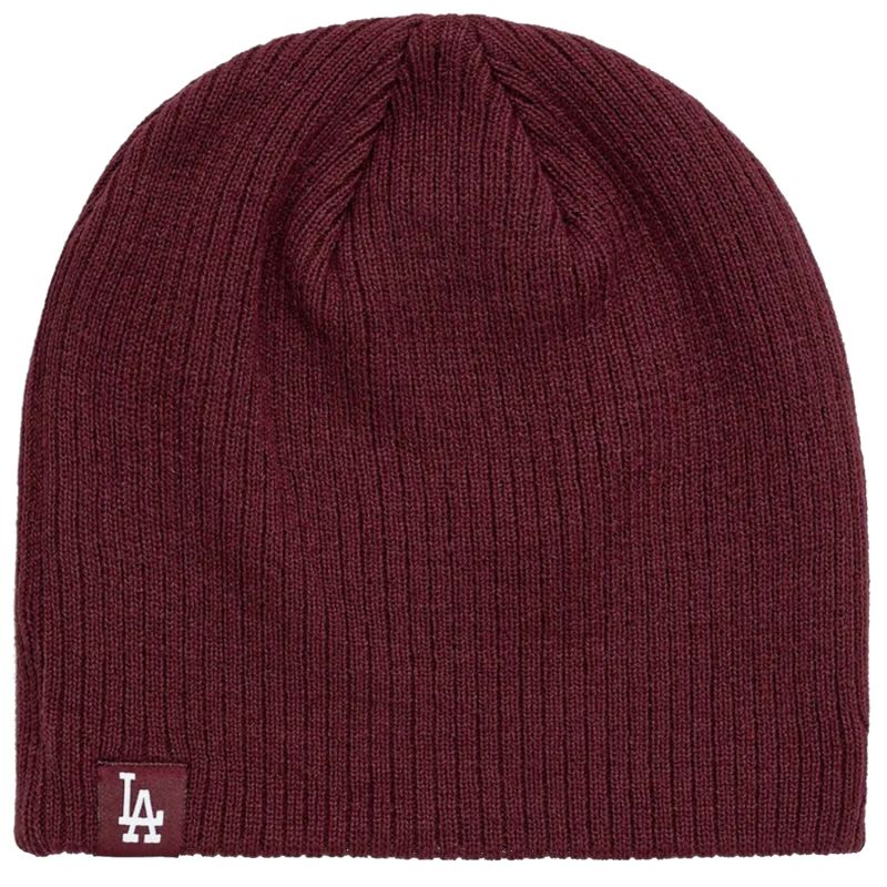 New Era Skully Los Angeles Dodgers Hat bordó kötött sapka 60691106