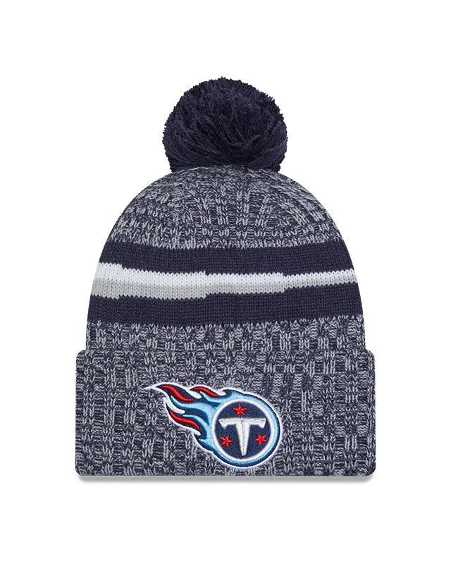 New Era Tennessee Titans NFL Sideline Navy Bobble kötött sapka