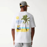New Era Vacation Graphic White Oversized férfi póló