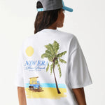New Era Vacation Graphic White Oversized férfi póló