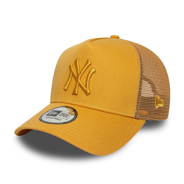 New York Yankees MLB League Essential Beige 9FORTY A-Frame Trucker sapka