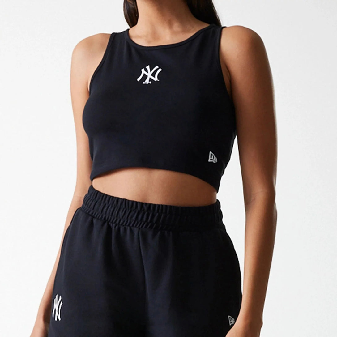 New York Yankees Womens MLB Midi League Essential Black Crop Tank Top - Sportmania.hu