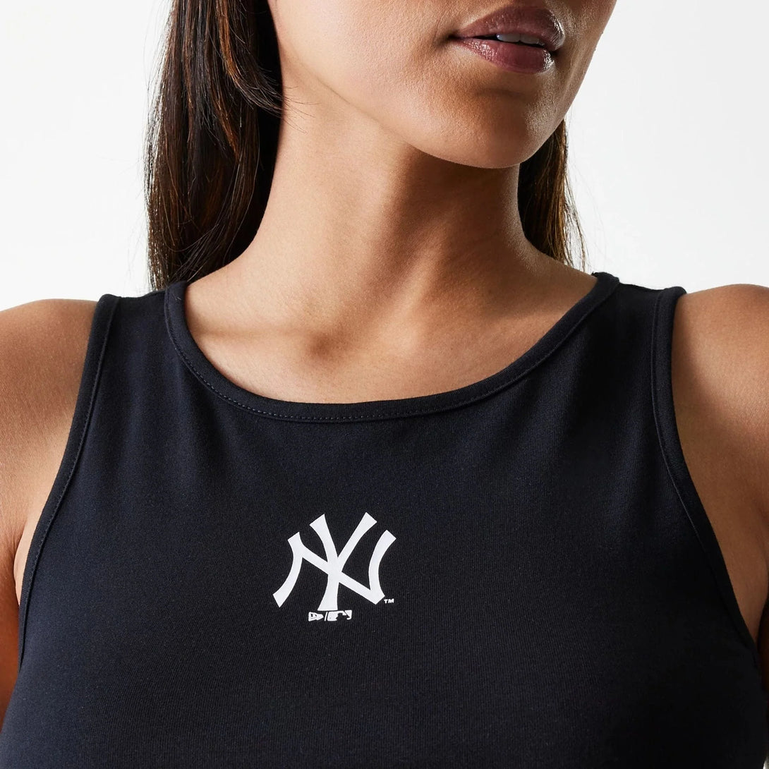 New York Yankees Womens MLB Midi League Essential Black Crop Tank Top - Sportmania.hu