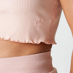 New York Yankees Womens MLB Rib Pastel Pink Rib Tank Top - Sportmania.hu