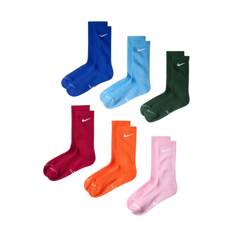 Nike Everyday Elevated Socks, 6 Pairs, Multicolour, zokni, 38-42,5