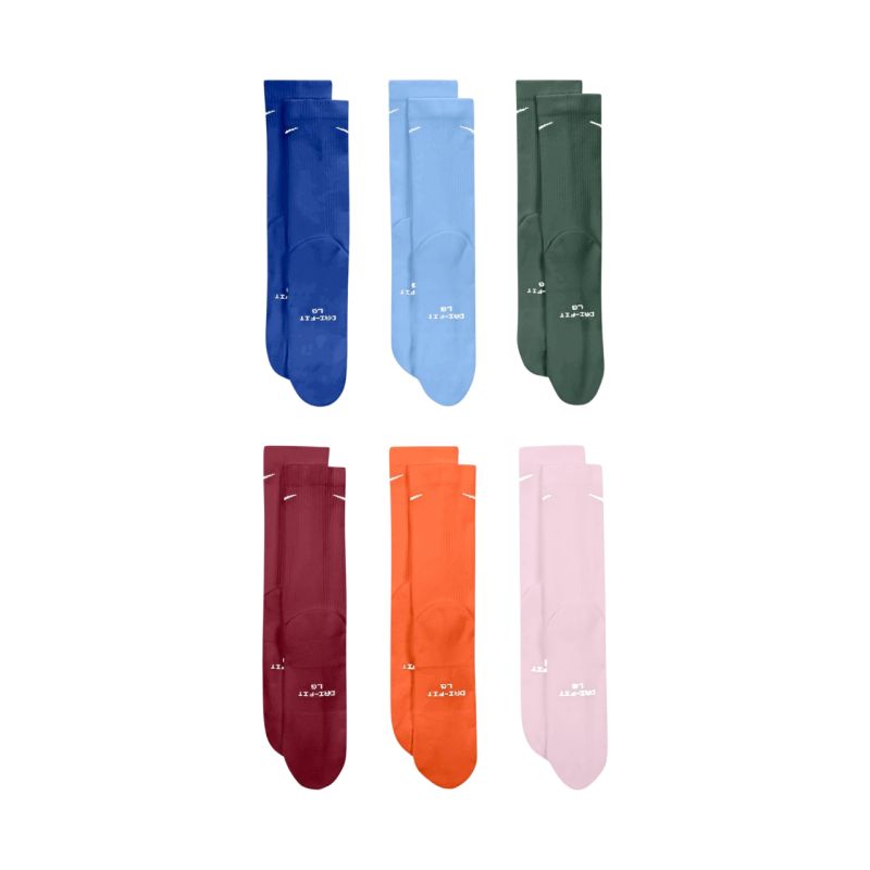 Nike Everyday Elevated Socks, 6 Pairs, Multicolour, zokni, 38-42,5