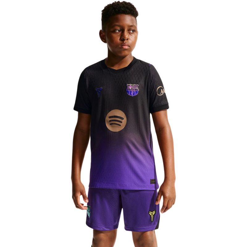 Nike FC Barcelona 2026/27 Match Away Kids' Jersey Black and lila gyerek