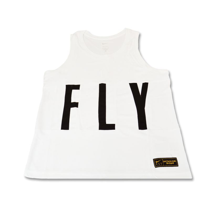 Nike Swoosh Fly Jersey Wmns White/ - fekete női póló DC7907-100