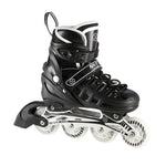 Nils Extreme 4in1 inline skates with replaceable hockey blade, LED, size M (35-38) fekete görkorcsolya