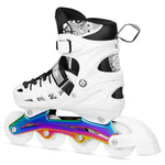 Nils Extreme 4in1 LED ROLLER SKATES WITH RAINBOW HOCKEY BLADE SIZE M (35-38) fehér görkorcsolya
