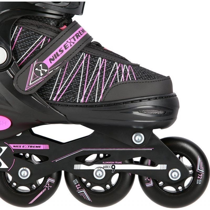 Nils Extreme NH11912 A 2in1 roller skates with replaceable hockey blade 31-34 Jr 16-21-045 fekete görkorcsolya, gyerek