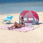 Nils Extreme NILS CAMP NC3142 Self-Placing Beach Tent Red-Gray