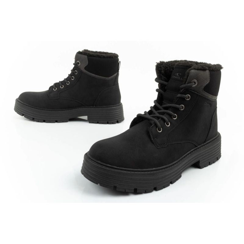 O'Neill winter boots women's hiking boots, insulated ankle boots, fashionable black fekete cipő női