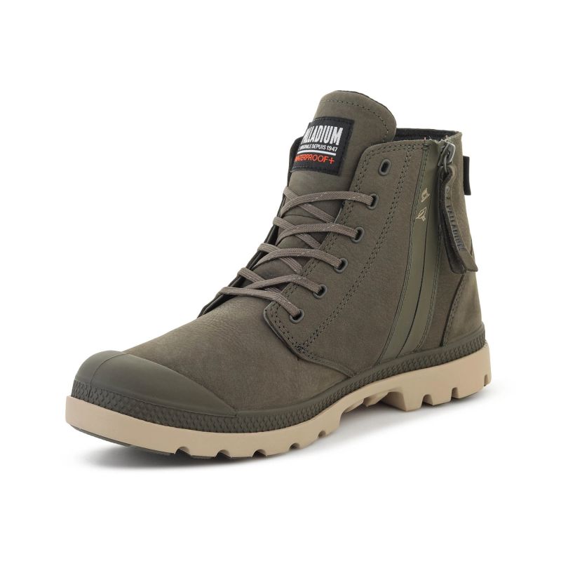 Palladium Pampa Lite+ Zip Wp+ Night utcai cipő, oliva