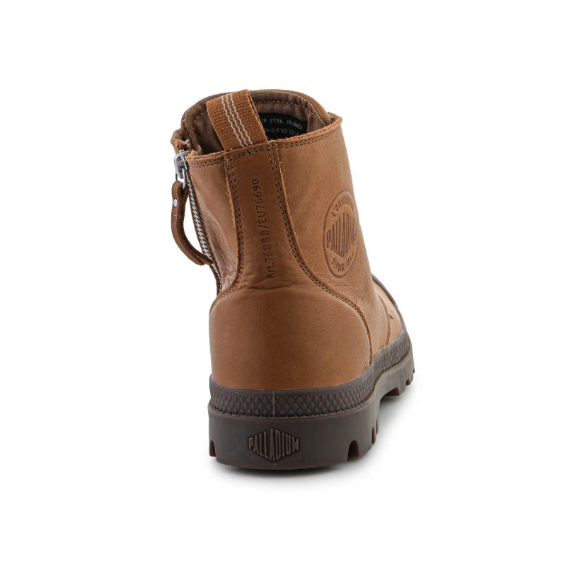 Palladium Pampa Zip Lth Ess U shoes Dear Brown Utcai unisex 76888-252-M