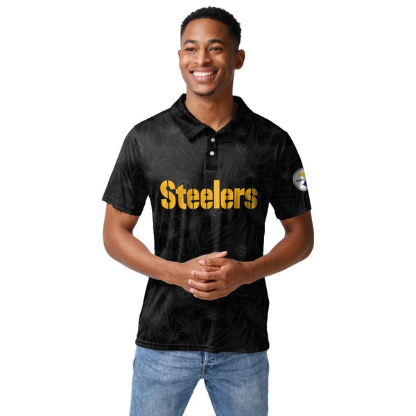 Pittsburgh Steelers Floral Wordmark galléros póló - Sportmania.hu