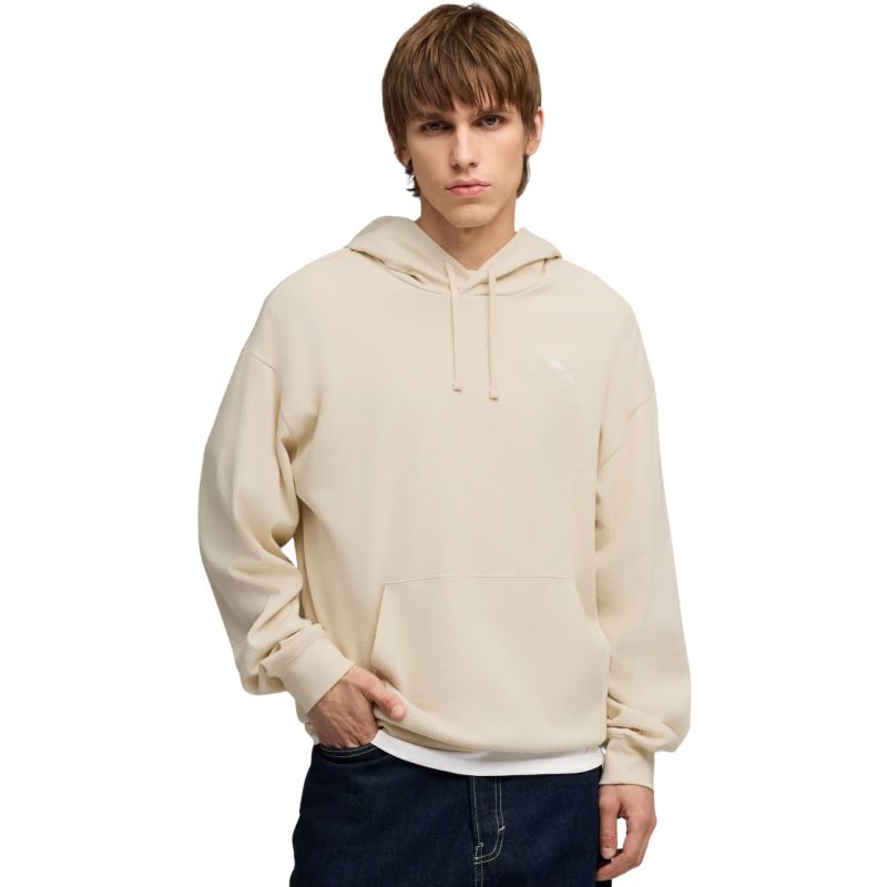 Puma ESS Elevated Relaxed Hoodie 692019 bézs férfi kapucnis pulóver