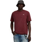 Puma Ess Elevated Relaxed Wash Tee Burgundy férfi 68804896