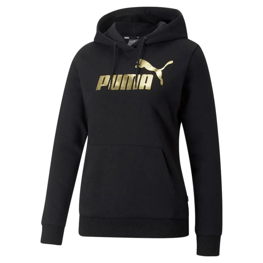 Puma ESS+ Metallic Logo kapucnis , női Pulóver - Sportmania.hu