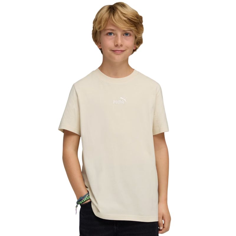 Puma ESS Small No. 1 Logo Centered Tee for Kids Beige gyerek 692975