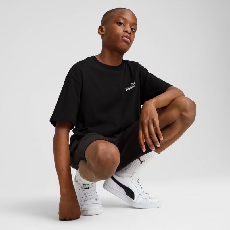 Puma ESS Small No. 1 Logo Relaxed Tee for Kids Black gyerek 684920