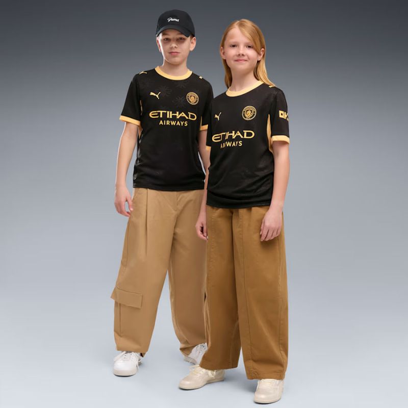 Puma Manchester City Away Replica JSY Junior Jersey fekete gyerek póló 784342-03