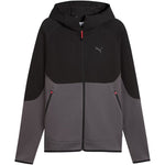 Puma Men’s Tech Slim Elevated black-grey hoodie 693951 férfi kapucnis pulóver, szürke