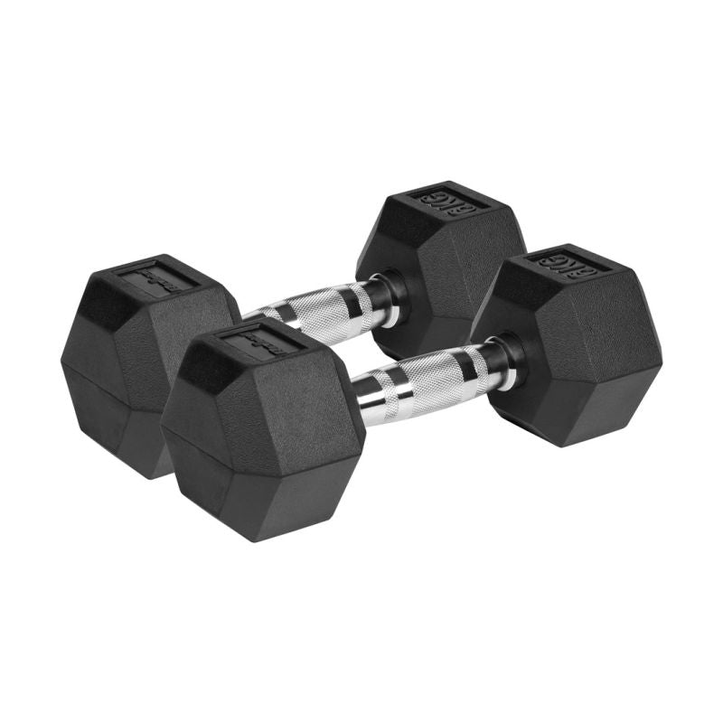 Rebel Rubber-coated cast iron dumbbells HEX 2x6 kg ACTIVE edzőfelszerelés RBA-2325-06