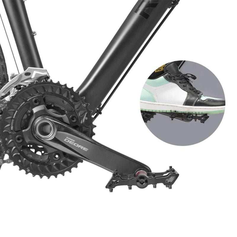 Rockbros 2020-12CBK Platform Aluminum Bicycle Pedals - Black fekete